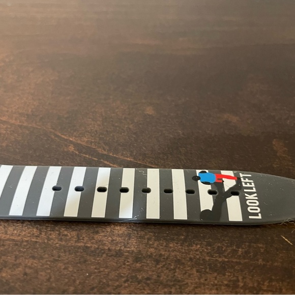 Swatch Black and White Striped Watch with Red and Blue Accents main image 7